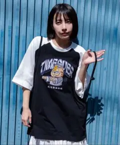 A’GEM/9 × .kom ラグラン猫CAT半袖Tシャツ