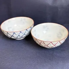 2個セット【手描きならではの味わい】美濃焼 強化磁器 内外網絵 5.5寸