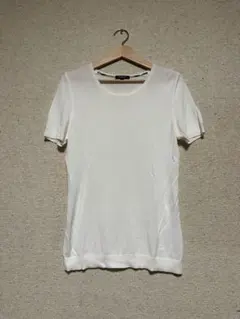 ■バーバリーロンドン　半袖クルーネックニット　半袖ニット　白/2/レディース