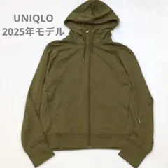 UNIQLOエアリズムUVカットフルジップパーカーMサイズ オリーブ　ユニクロ