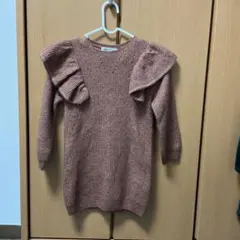 【未使用】H&M フリル付きニットワンピース