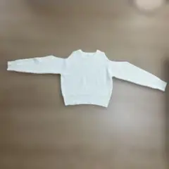 GU 新品！ホワイト リブ編み ニットセーター M