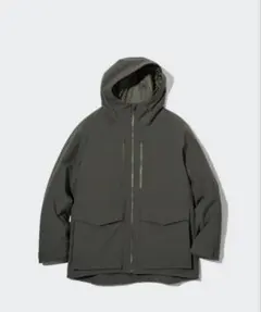 【UNIQLO】ユニクロ・ハイブリッドダウンパーカー（3Dカット）ダークグリーン