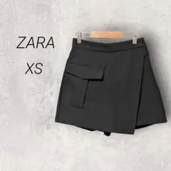 ​ザラ ZARA ラップスカート風ショートパンツ【XS】ブラック スカパン 脚長