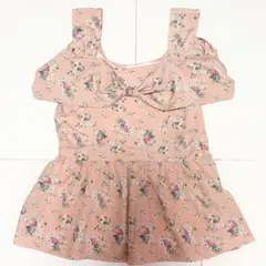 Ank rouge 花柄 オフショルダー リボン トップス キュロットのサムネイル
