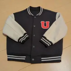 ユニクロUNIQLO　スタジャン　ネイビーとアイボリーのジャケット　100サイズ