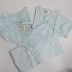 すみっコぐらし パジャマセット 水色 ドット柄