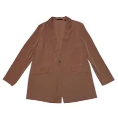 【A3625】UNIQLO/レディース/テーラードジャケット/薄手/L/ブラウン