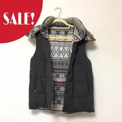 ダウンベスト 【印】【リバーシブル】