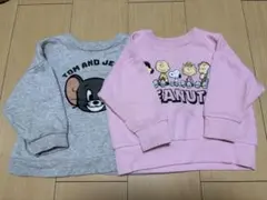 10/14まで⚠️トムとジェリー スヌーピー トレーナー 2枚セット 80 90