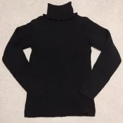 黒 タートルネックセーター 140