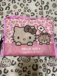 ハローキティ 折りたたみショッピングバッグ レオパード　ヒョウ柄　エコバッグ