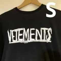 人気デザイン】ヴェトモン☆スタッフTシャツ☆ブラック☆Mサイズ☆両面 