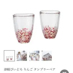 津軽びいどろ りんご タンブラーペア 化粧箱入り