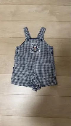 ELLE チェック柄　オーバーオール　80㎝