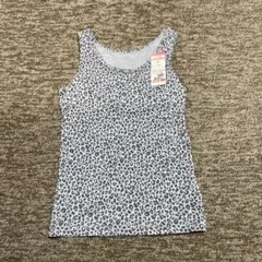 新品タグ付き！ファイバーヒートレオパード柄　カップ付き タンクトップ Mサイズ