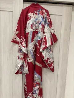 ☆中古品☆振袖　単品　正絹　白系ピンク花模様Ｂ級品振袖 楽天市場】【中古】振袖 長尺 トールサイズ 袷着物 刺繍 蝶に