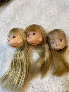 ドールヘッド 3点セット リカちゃん　ジェニー ブロンドヘア
