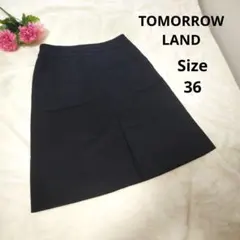 【オシャレ☆かわいい☆TOMORROWLAND】濃紺　スカート　サイズ36