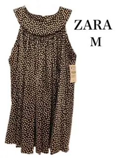 【新品タグ付き】ZARA ザラ ノースリーブ チュニック ドット 水玉