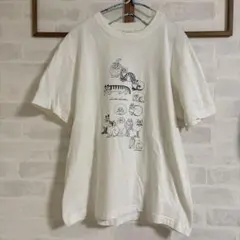 Lisa Larson リサラーソン 猫プリント Tシャツ ホワイトのサムネイル