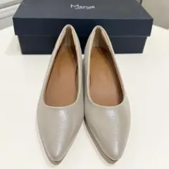 新品 menue 走れるパンプス 24.5cm ヒール3cm シルバー