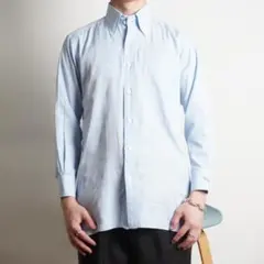 dunhill 長袖ワイシャツ フォーマル ビジネス 無地 ブルー/AZ132