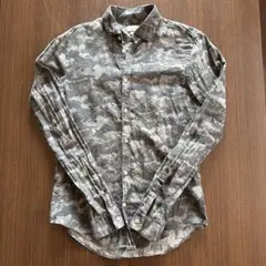 ZARA MAN カモフラージュ柄 長袖シャツ スリムフィット