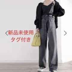 タグ付き新品　ブラック デニムパンツ Mサイズ