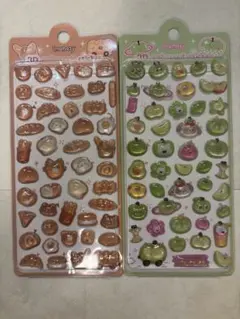 【オリンピア購入品】ボンボンドロップ風シール3Dキャラクターシール 2枚セット