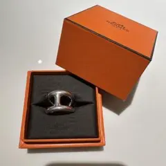 ぽ*た様 美品✨️HERMES シェーヌダンクルツイストリング53号シルバー13 ぽ*た様 美品✨️HERMES シェーヌダンクルツイストリング53号シルバー
