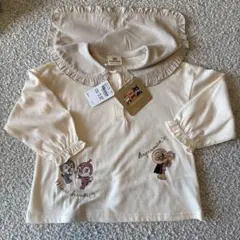 新品✨　95 襟付き　アンパンマン　オフホワイト　トップス　長袖　女の子