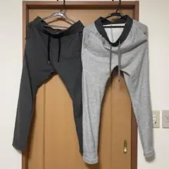 【お得なセット】ナノユニバース　スウェットパンツとニットフリースパンツ・Sサイズ