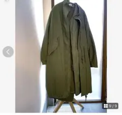 古着 ビンテージ トレンチ ジップ ミリタリー 軍 ロング ライト コート