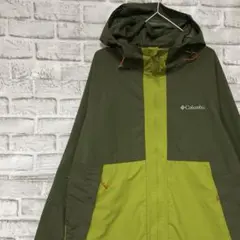 コロンビア　マウンテンパーカー　カーキグリーンL ロゴ刺繍アウトドア0219