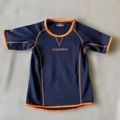 DIADORA 半袖サッカーTシャツ ネイビー/オレンジのサムネイル