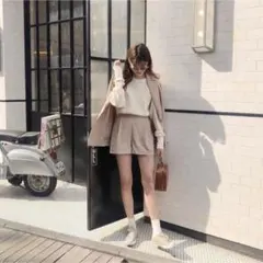 powantolune セットアップ　ブラウン