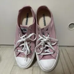 コンバース　ローカット　スニーカー　ピンク
