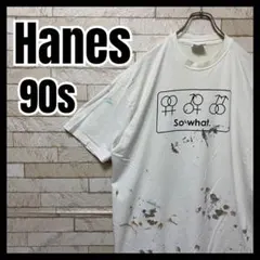 90s 袖シングル 裾ダブル ステッチ Tシャツ ヘンリーネック