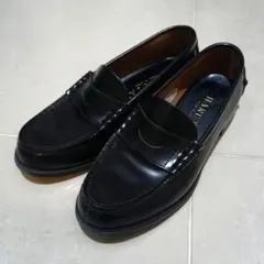 ブラックレザー ローファー 23cm HARUTA
