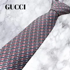GUCCI グッチ ネクタイ シルク 絹 総柄 GG柄 マルチカラー