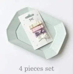 ベビー　ヘアクリップ　ヘアピン　リボン　4本セット