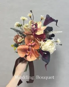 直径３８センチリース✳︎ウェディングブーケ　and ブートニア　set 玄関飾り 直径38センチリース✳︎ウェディングブーケ and ブートニア