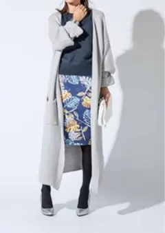 fifth ロングニットマキシガウン　グレー　美品