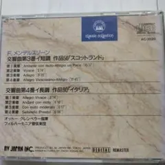 メンデルスゾーン 交響曲 第3番　スコットランド　クレンペラー指揮