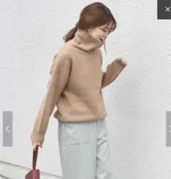 フォックスタートルネックプルオーバー　シップス　ニット　タートル