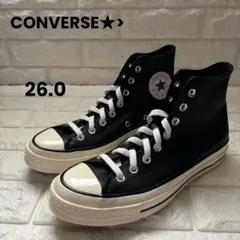 コンバース　チャックテイラーct70 ブラックレザー　ハイカットCONVERSE