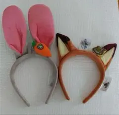 2点セット❗️ディズニー　ズートピア　ニック　ジュディ　カチューシャ