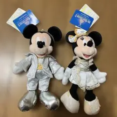 ディズニー　ぬいぐるみ マスコット　　ストラップ　ミッキーマウス　ミニーマウス