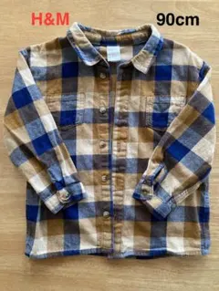 H&M チェック柄 長袖シャツ 90cm